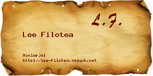Lee Filotea névjegykártya